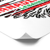 Poster Liban Liban Canadien Drapeau des racines de l'arbr (Coin)