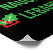 Poster Libanais Drôle Liban Pyjama cadeau de Noël 1 (Coin)