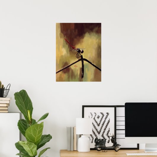 Poster libellule (Bureau à domicile)