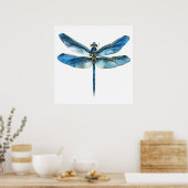 Poster libellule bleue (Cuisine)