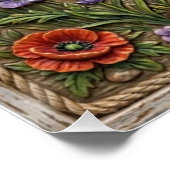 Poster Libellule et Fleurs (Coin)