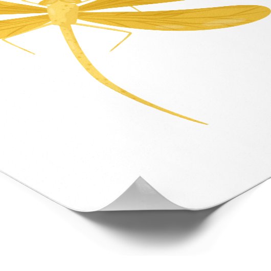 Poster libellule jaune (Coin)