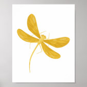 Poster libellule jaune (Devant)