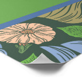 Poster Libellule vintage volant dans un jardin anglais (Coin)