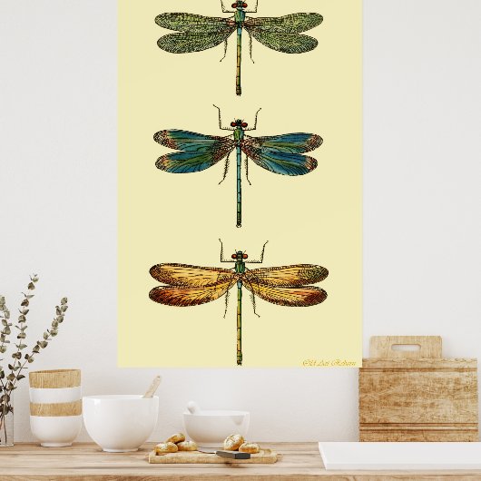 Poster libellules (Cuisine)