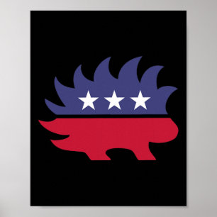 Poster Libéral Porcupine élection présidentielle 2020 Gra