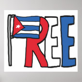 Poster Libérer Cuba (Devant)