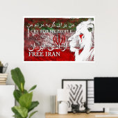 POSTER LIBÉRER L'IRAN (Bureau à domicile)