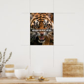 Poster Libérez La Bête À L'Intérieur - Tiger Motivationne (Cuisine)