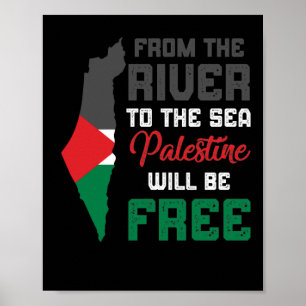 Poster Libérez la Palestine pour mettre fin au drapeau de