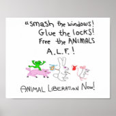 Poster Libérez Les ANIMAUX A.L.F ! (Devant)
