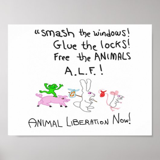 Poster Libérez Les ANIMAUX A.L.F ! (Devant)