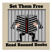 Poster Libérez-Les ! Lire l'affiche des livres interdits (Devant)