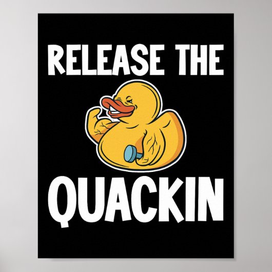 Poster Libérez Quackin Gym Bodybuilding — (Devant)