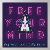 Poster Libérez votre esprit Free Spirited Flamant rose In (Devant)