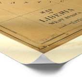 Poster Liberia, Afrique de l'Ouest 1830's Antique Map (Coin)