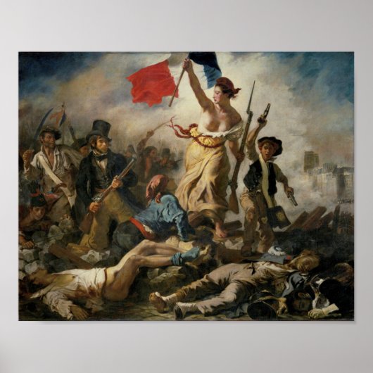 Poster Liberté à la tête du peuple, Delacroix (Devant)
