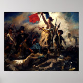 Poster Liberté à la tête du peuple, Eugene Delacroix (Devant)