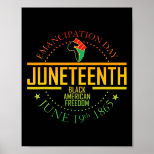 Poster Liberté afro-américaine Histoire noire 19 juin