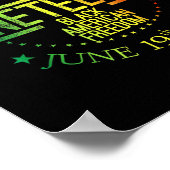 Poster Liberté afro-américaine Histoire noire 19 juin 6 (Coin)