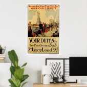Poster Liberté américaine (Bureau à domicile)