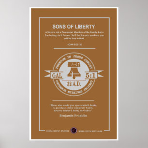 Poster Liberté Bell-Liberté en Jésus-Christ