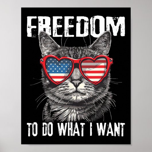 Poster Liberté de faire ce que je veux 4 juillet Chat Pat (Devant)