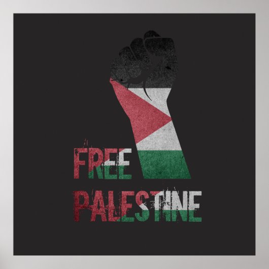 Poster liberté de la palestine libre pour la palestine (Devant)