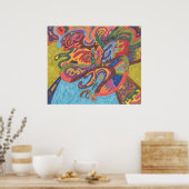 Poster Liberté de vol, abstrait original (Cuisine)