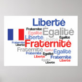 Poster Liberté, Égalité, Fraternité Drapeau Français (Devant)