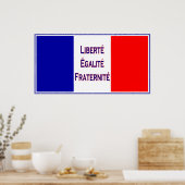 Poster Liberté, Egalité, Fraternité Drapeau Français Bast (Cuisine)