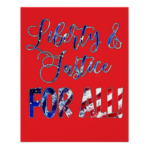 Poster Liberté Et Justice Pour Tous