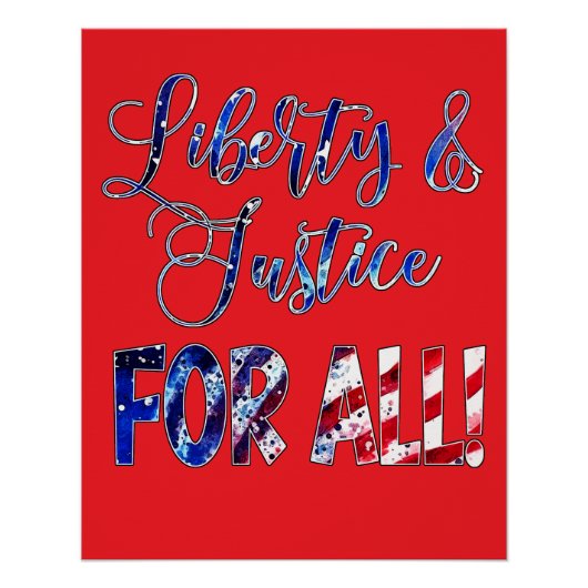Poster Liberté Et Justice Pour Tous (Devant)