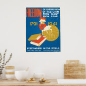 Poster Liberté ~ Partout dans le monde (Cuisine)