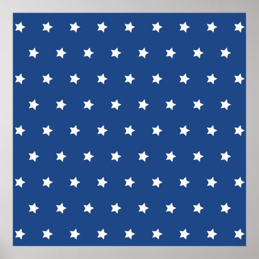 Poster Liberté Patriotic Blue and White Stars (Devant)