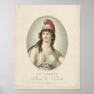 Poster Liberté, Patron des Français, gravée par Ruotte