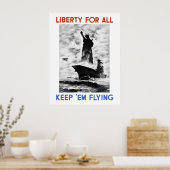 Poster Liberté Pour Tous — Continuez À Voler (Cuisine)