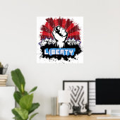 Poster Liberté première (Bureau à domicile)