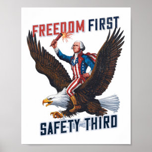 Poster Liberté Première Sécurité Troisième 4 juillet Patr