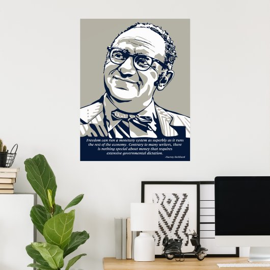 Poster Liberté Rothbard (Bureau à domicile)