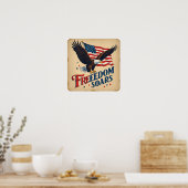 Poster Liberté s'envole Parchment d'aigle Imprimer (Cuisine)