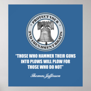 Poster Liberty Bell -Jefferson 2nd Amendment Quote