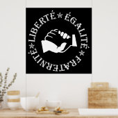 Poster Liberty, equality, fraternity (Cuisine)