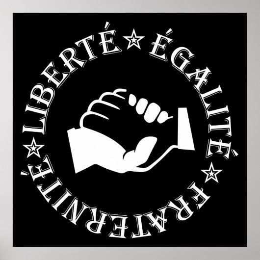 Poster Liberty, equality, fraternity (Devant)