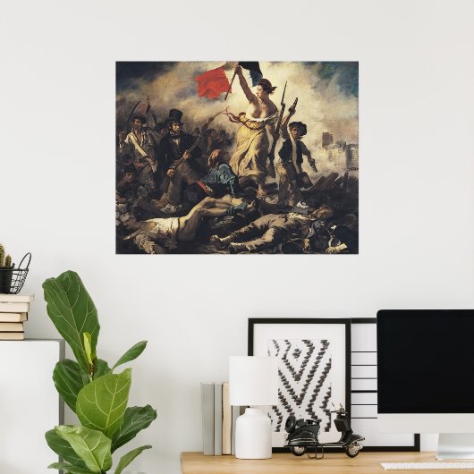 Poster Liberty Leading the People par Eugene Delacroix (Bureau à domicile)