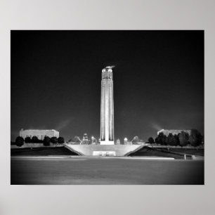 Poster Liberty Memorial, Kansas City, Missouri BW