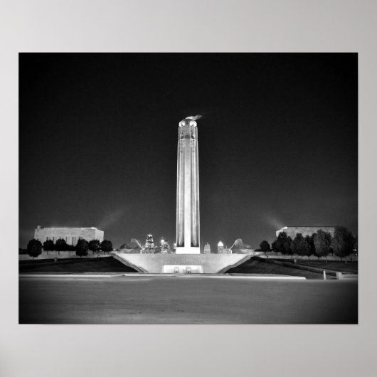 Poster Liberty Memorial, Kansas City, Missouri BW (Devant)