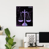 Poster Libra Céleste – Art Astrologique (Bureau à domicile)
