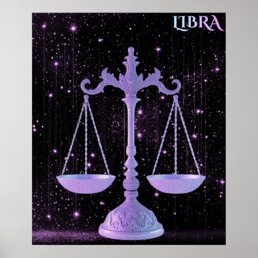 Poster Libra Céleste – Art Astrologique (Devant)