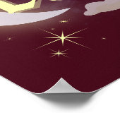 Poster Libra Céleste Lune Cloud Étoiles Astrologie Art (Coin)